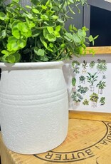 Creative Coop Round Vase, Textured White