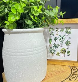 Creative Coop Round Vase, Textured White