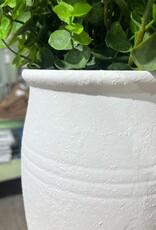 Creative Coop Round Vase, Textured White