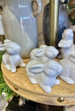 Creative Coop Ceramic Rabbit Figurines, Set of 6