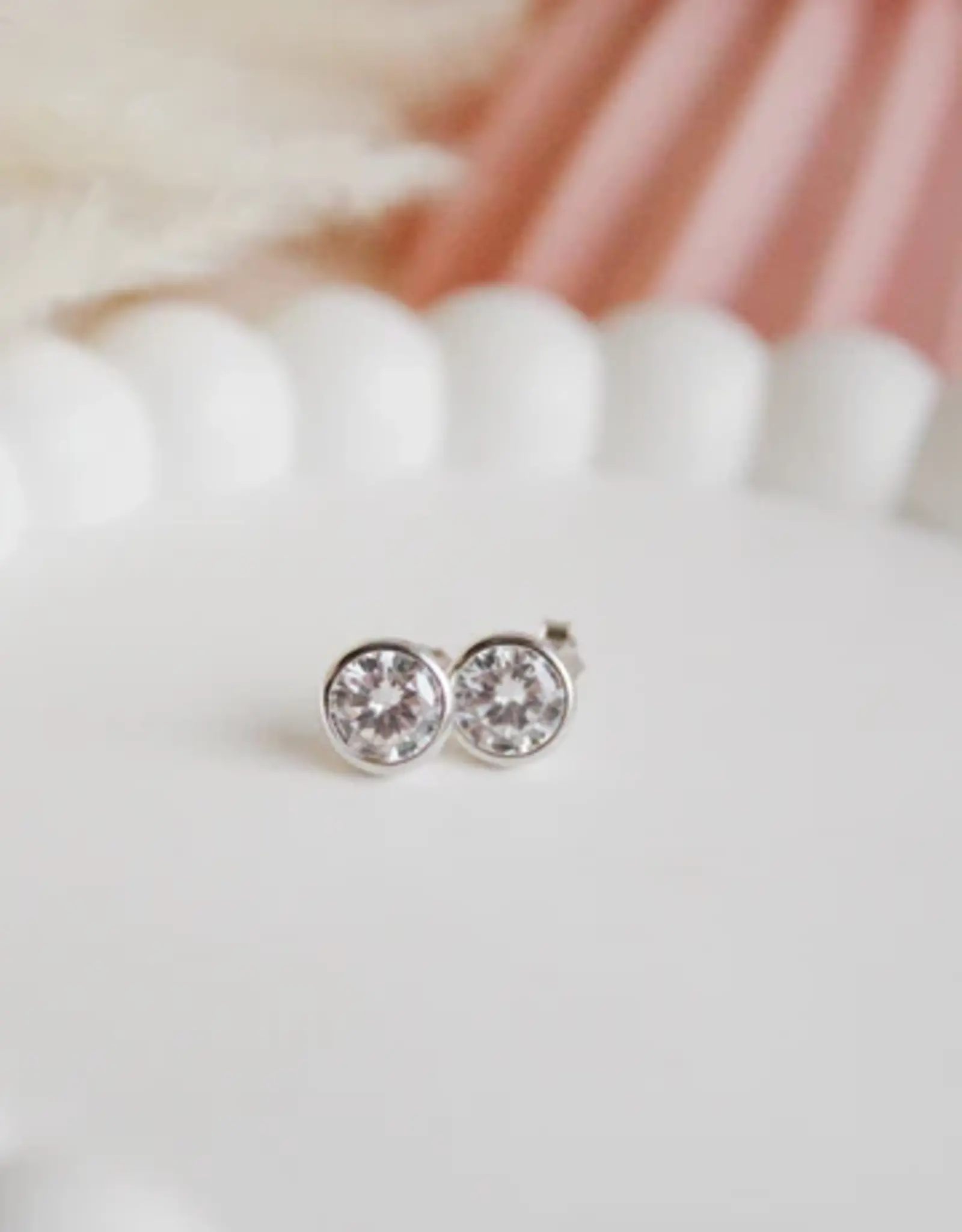 Sweet Three Designs Charlotte Studs,  Silver