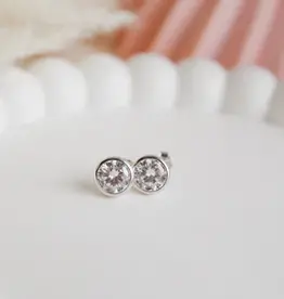 Sweet Three Designs Charlotte Studs,  Silver
