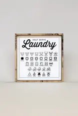 William Rae Designs Wood Sign, Laundry Symbols 12x12
