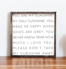 William Rae Designs Wood Sign, You Are My Sunshine 13x13