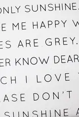 William Rae Designs Wood Sign, You Are My Sunshine 13x13