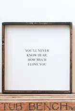William Rae Designs Wood Sign, You'll Never Know Dear, White