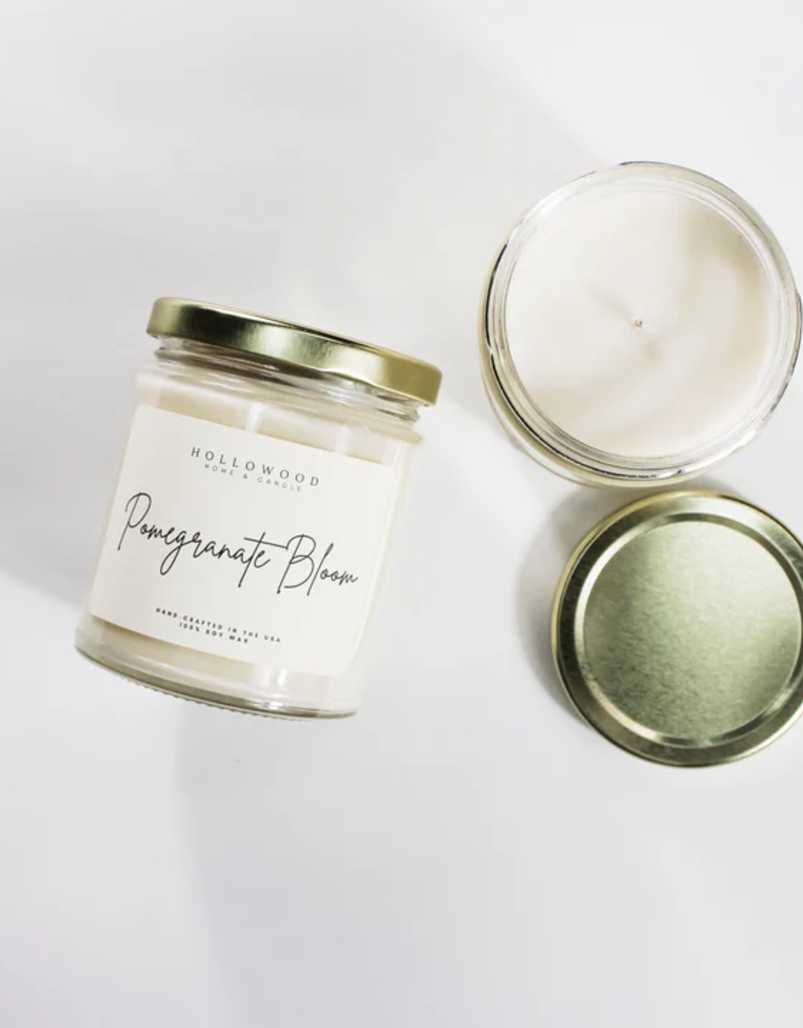 Hollowood Home Soy Candle, Pomegranate Bloom