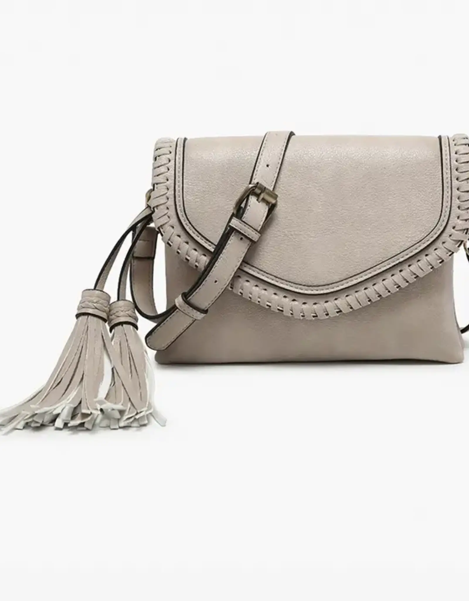 Jen & Co. Sloane Flapover Crossbody-Parchment
