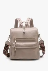 Jen & Co. Amelia Convertible Backpack, Ash Brown