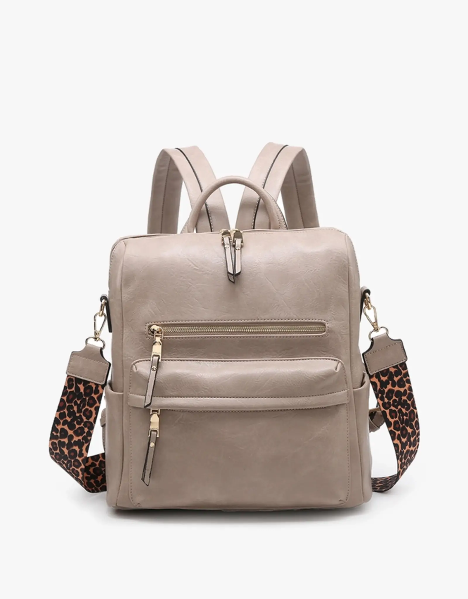 Jen & Co. Amelia Convertible Backpack, Ash Brown