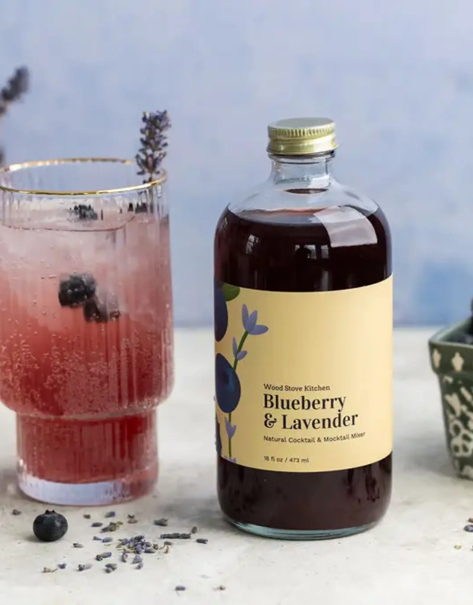 Wood Stove Kitchen Cocktail Mixer, Blueberry & Lavender