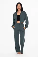 Mono B French Terry Sweatpants, Jungle Green