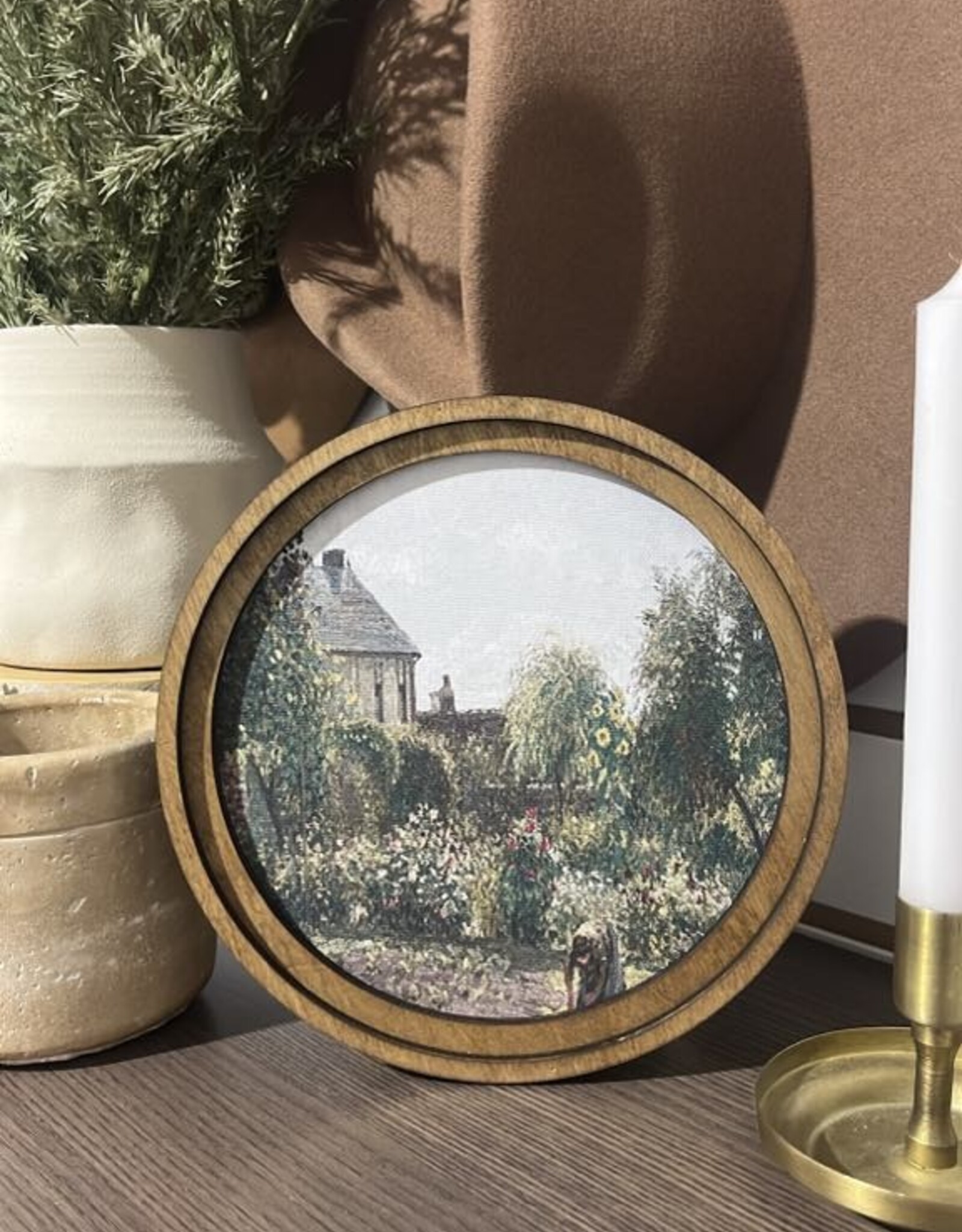 Redeemed Decor 8" Round  Art, Vintage Garden