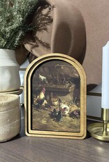 Redeemed Decor Arch Top Framed Art, Chicken Coop