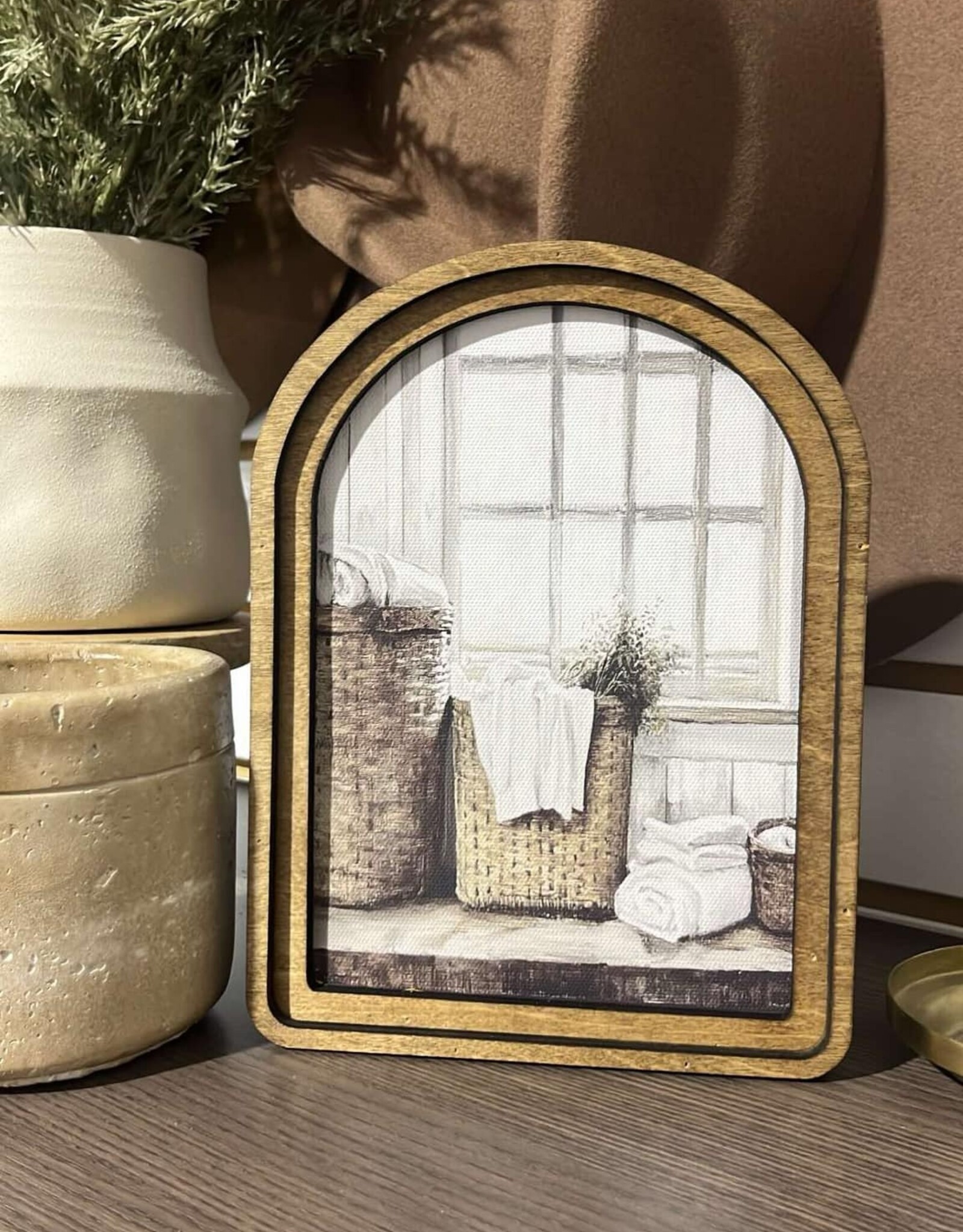 Redeemed Decor Arch Top Framed Art, Laundry Baskets