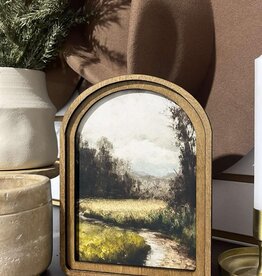 Redeemed Decor Arch Top Framed Art, Moody Dirt Road