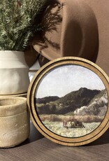 Redeemed Decor 8" Round Art, Grazing Cattle Redeemed Decor 8" Round Art, Grazing Cattle