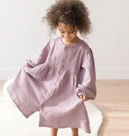 Mila & Co Puff Sleeve Dress, Lilac