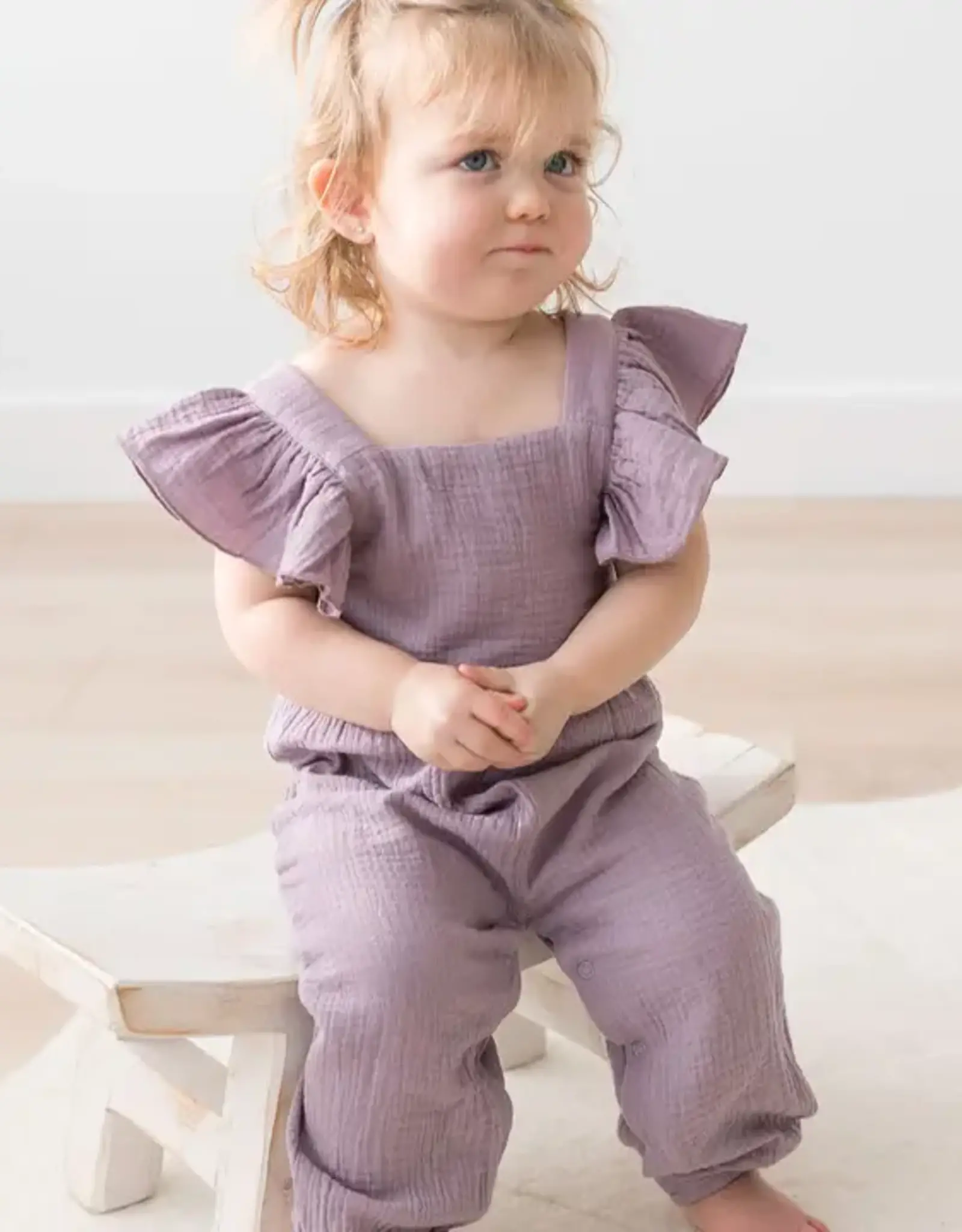 Mila & Co Flutter Jumpsuit, Lilac