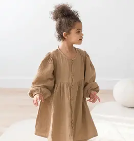 Mila & Co Puff Sleeve Dress, Acorn