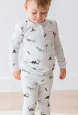 Mila & Co Long Sleeve Henley Set, Dino