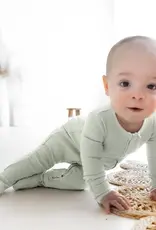 Mila & Co Ribbed Footie, Pistachio