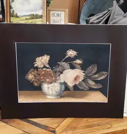 Redeemed Decor Mat Canvas Art 12x16, Vintage Flowers