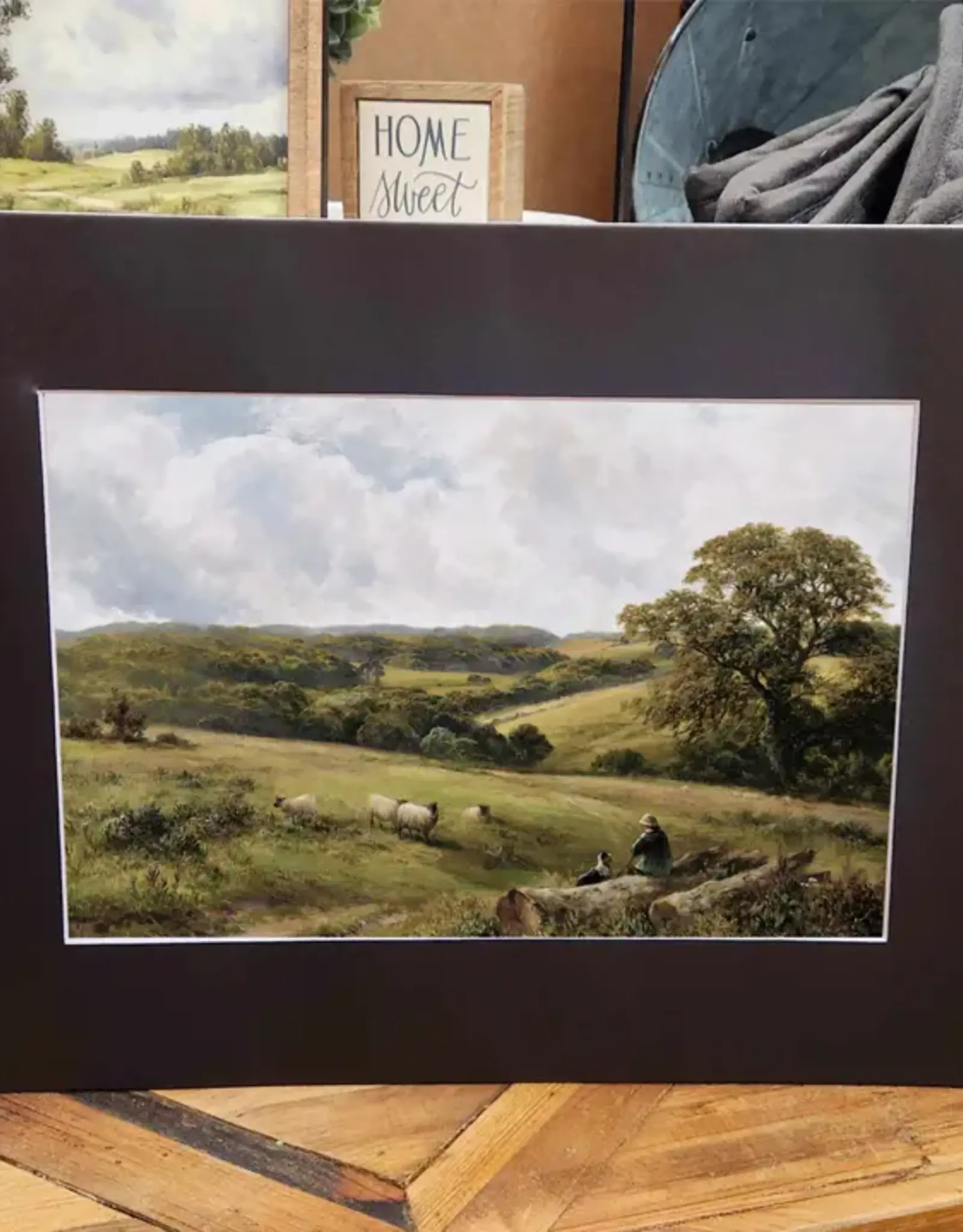 Redeemed Decor Mat Canvas Art 12x16, Sheep