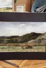 Redeemed Decor Mat Canvas Art 12x16, Grazing Cows