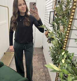 Mono B French Terry Sweatpants, Jungle Green