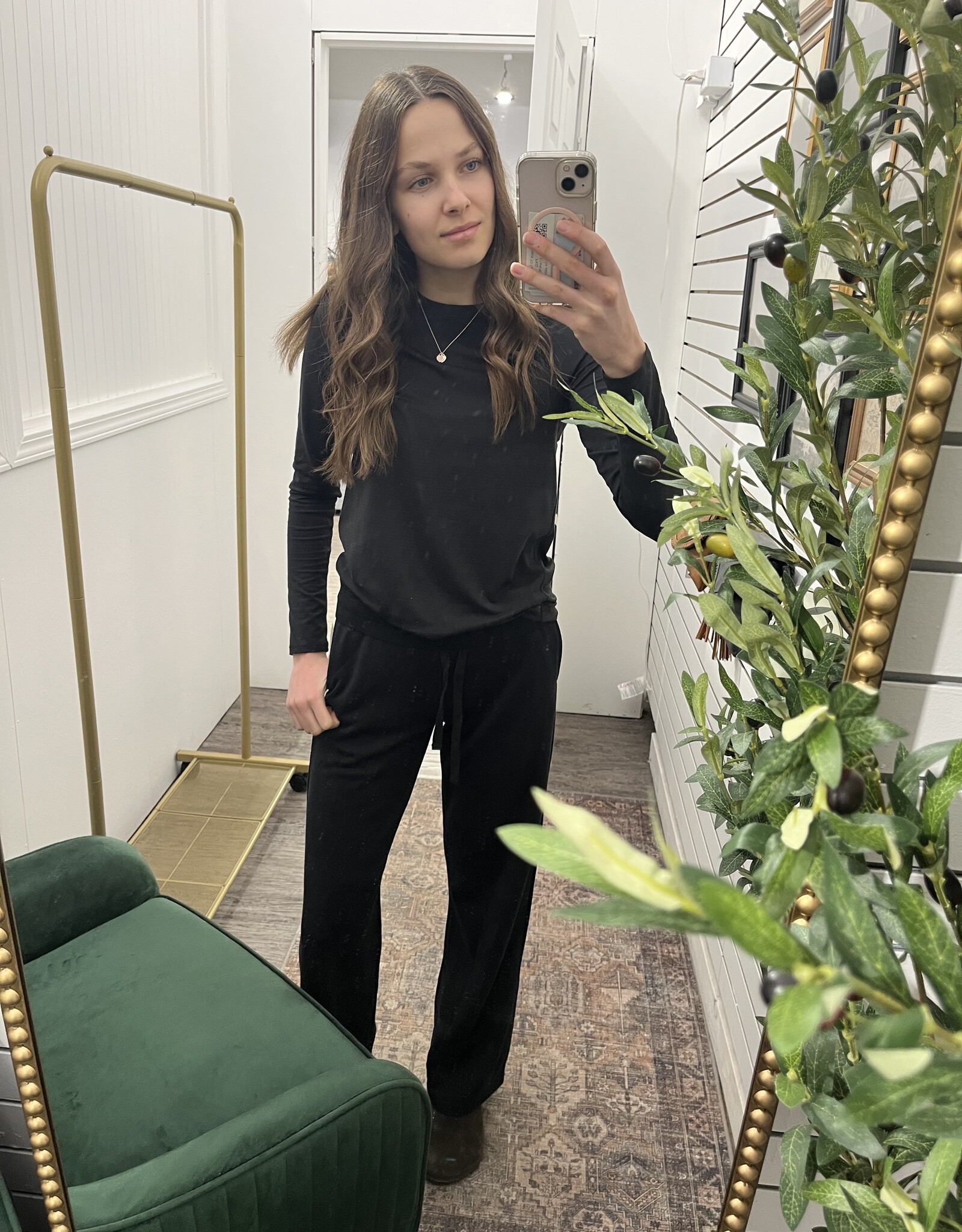 Mono B French Terry Sweatpants, Black