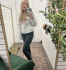 Mono B Sweetheart Back Leggings, Jungle Green