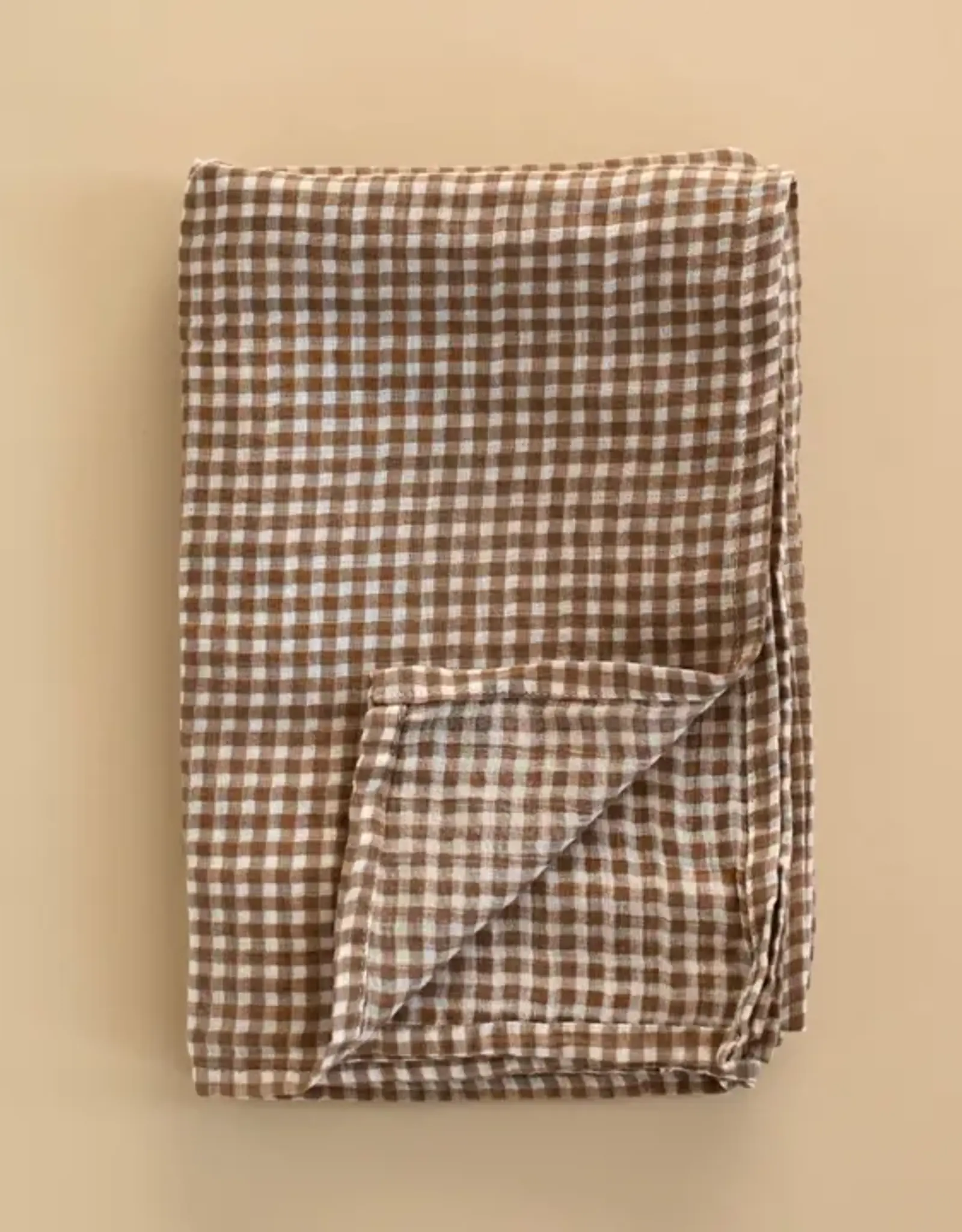 Minika Muslin Swaddle, Vichy Brown