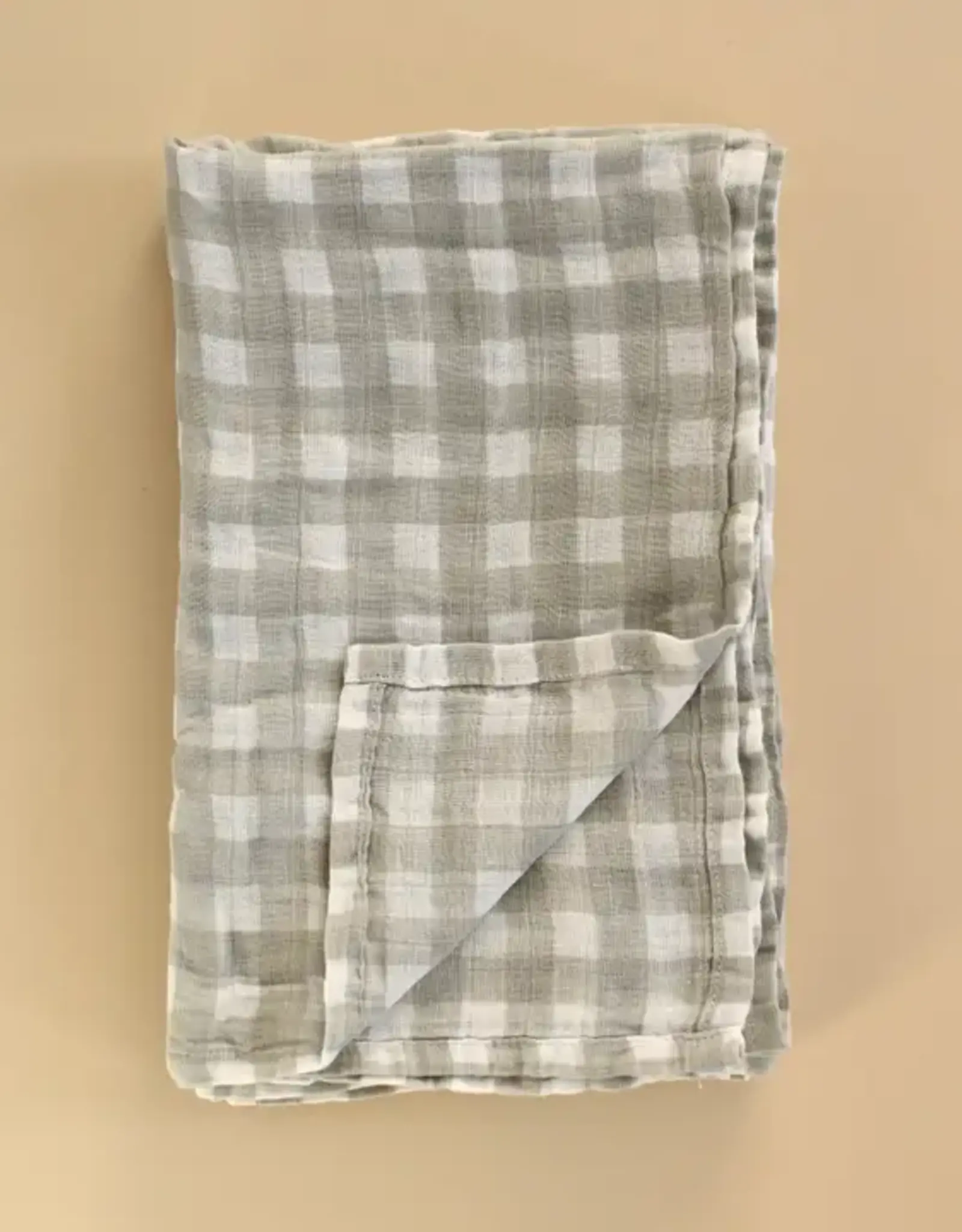 Minika Muslin Swaddle, Sage Gingham