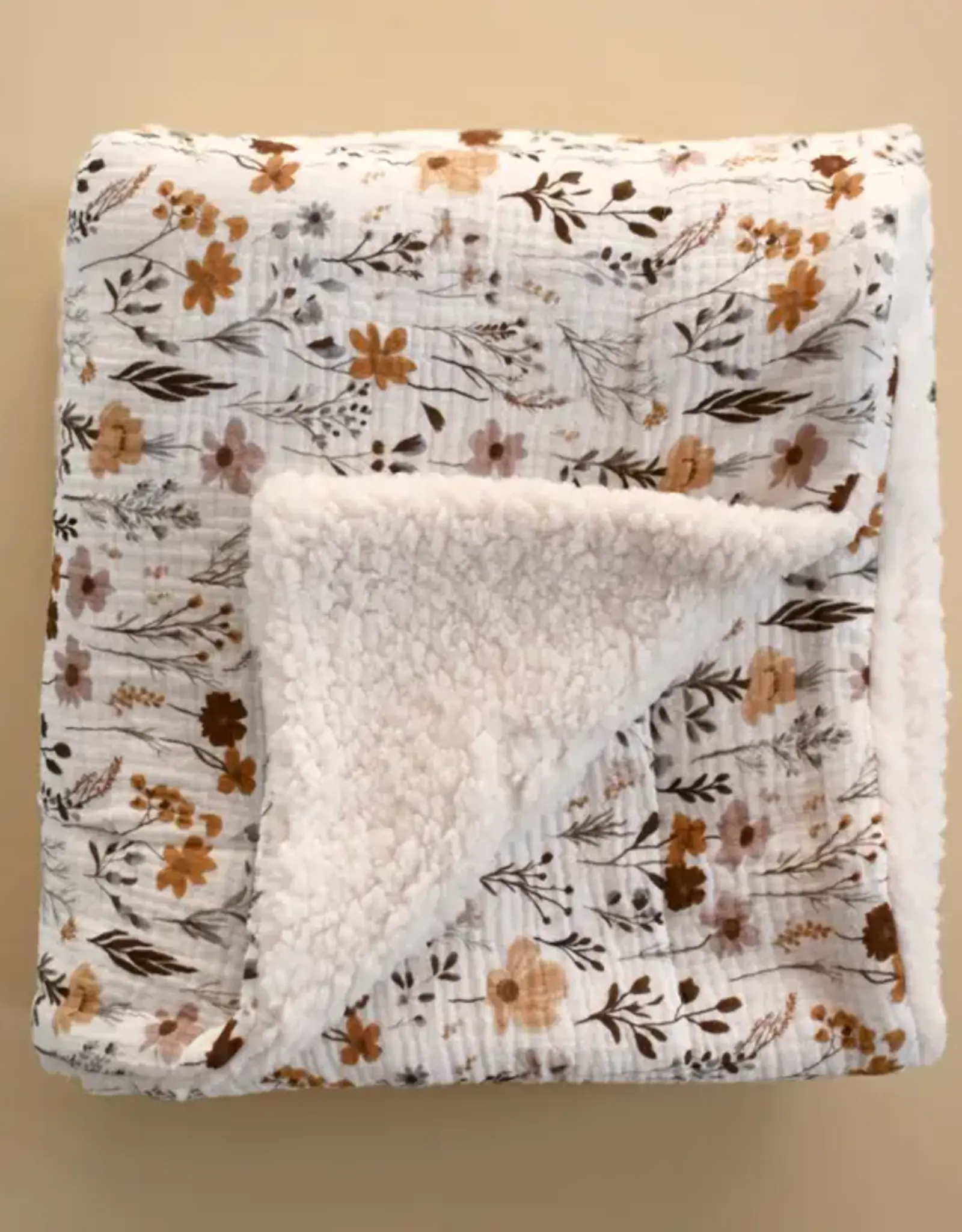 Minika Sherpa Blanket, Wildflowers