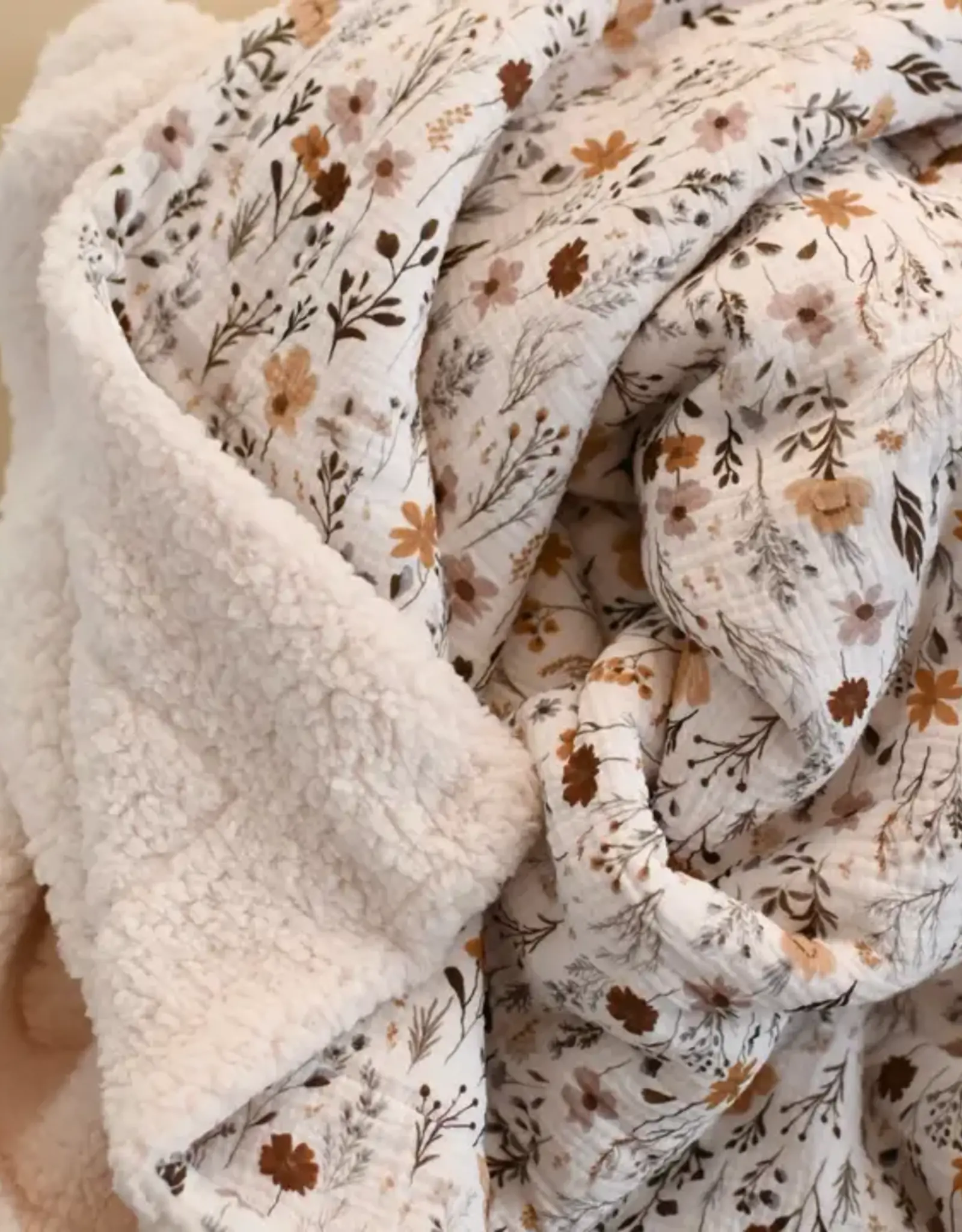 Minika Sherpa Blanket, Wildflowers