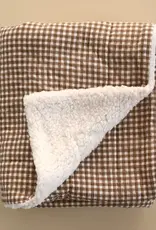 Minika Sherpa Blanket, Vichy Brown