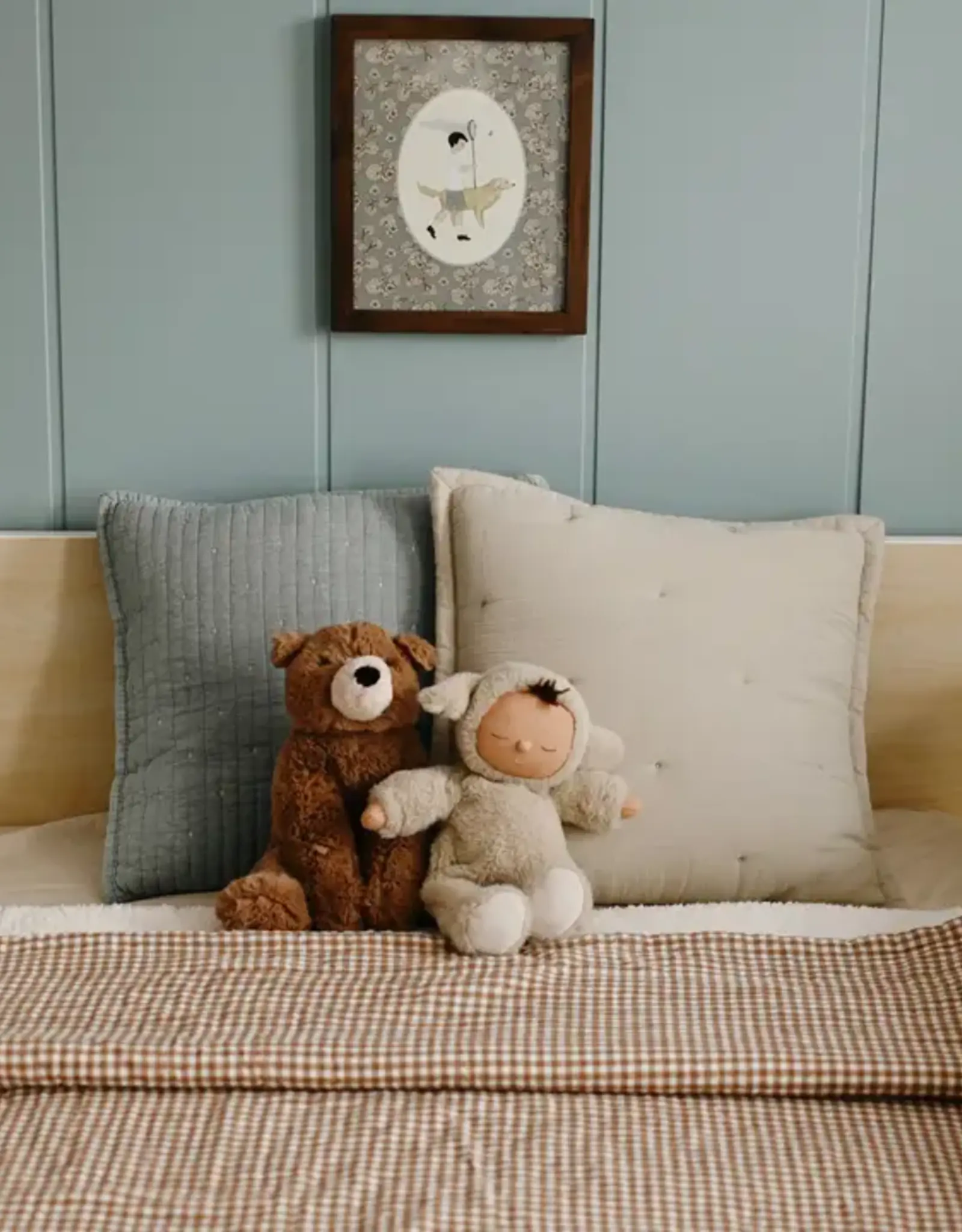 Minika Sherpa Blanket, Vichy Brown