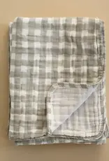 Minika Muslin Blanket, Sage Gingham