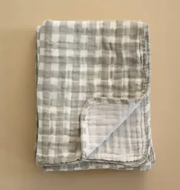 Minika Muslin Blanket, Sage Gingham