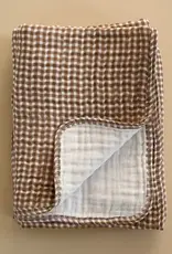 Minika Muslin Blanket, Vichy Brown