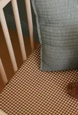 Minika Crib Sheet, Vichy Brown Minika Crib Sheet, Vichy Brown