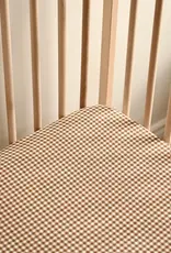 Minika Crib Sheet, Vichy Brown Minika Crib Sheet, Vichy Brown