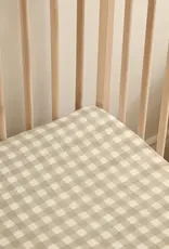 Minika Crib Sheet, Sage Gingham