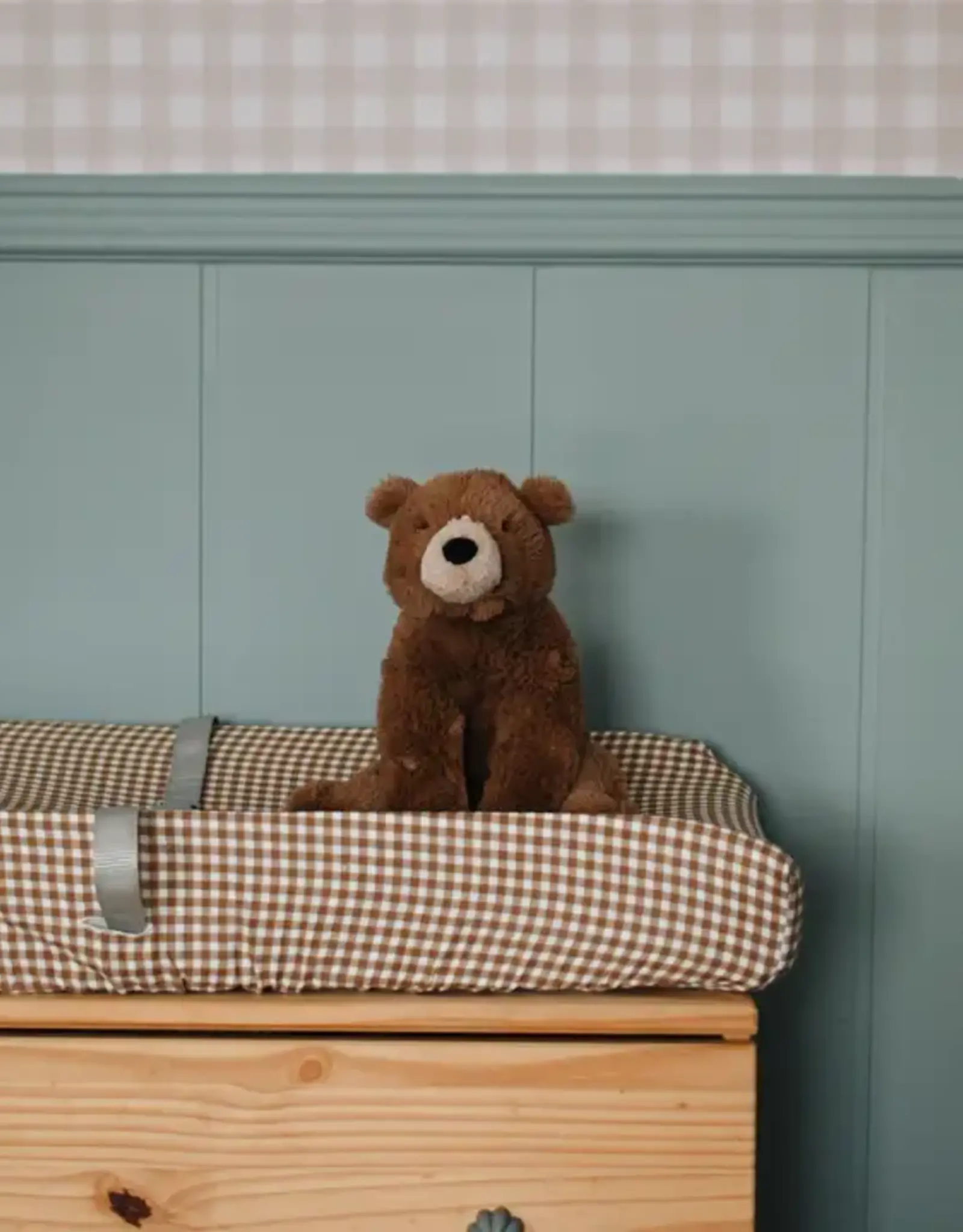 Minika Changing Pad Cover, Vichy Brown