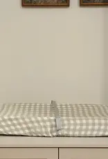 Minika Changing Pad Cover, Sage Gingham