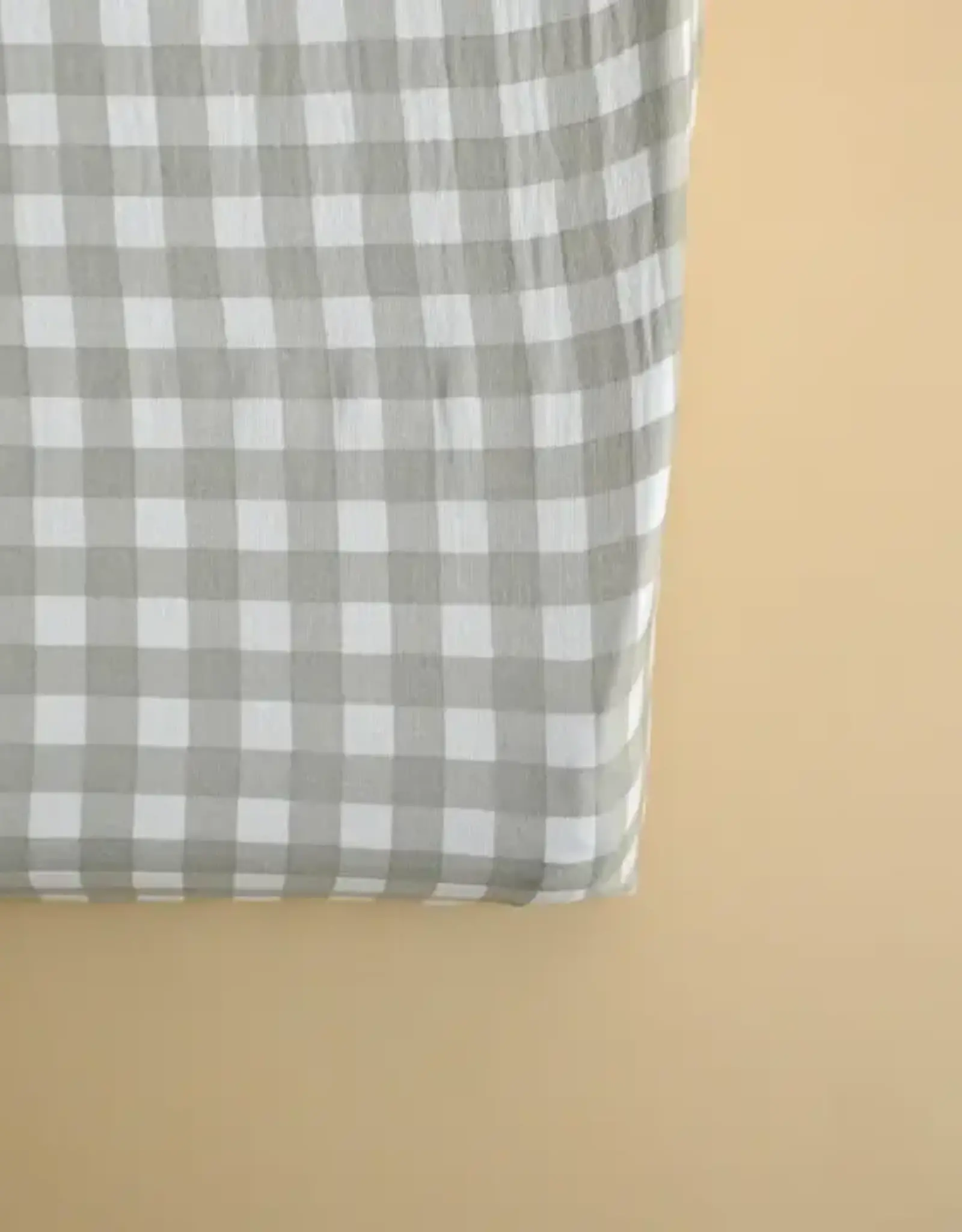 Minika Changing Pad Cover, Sage Gingham