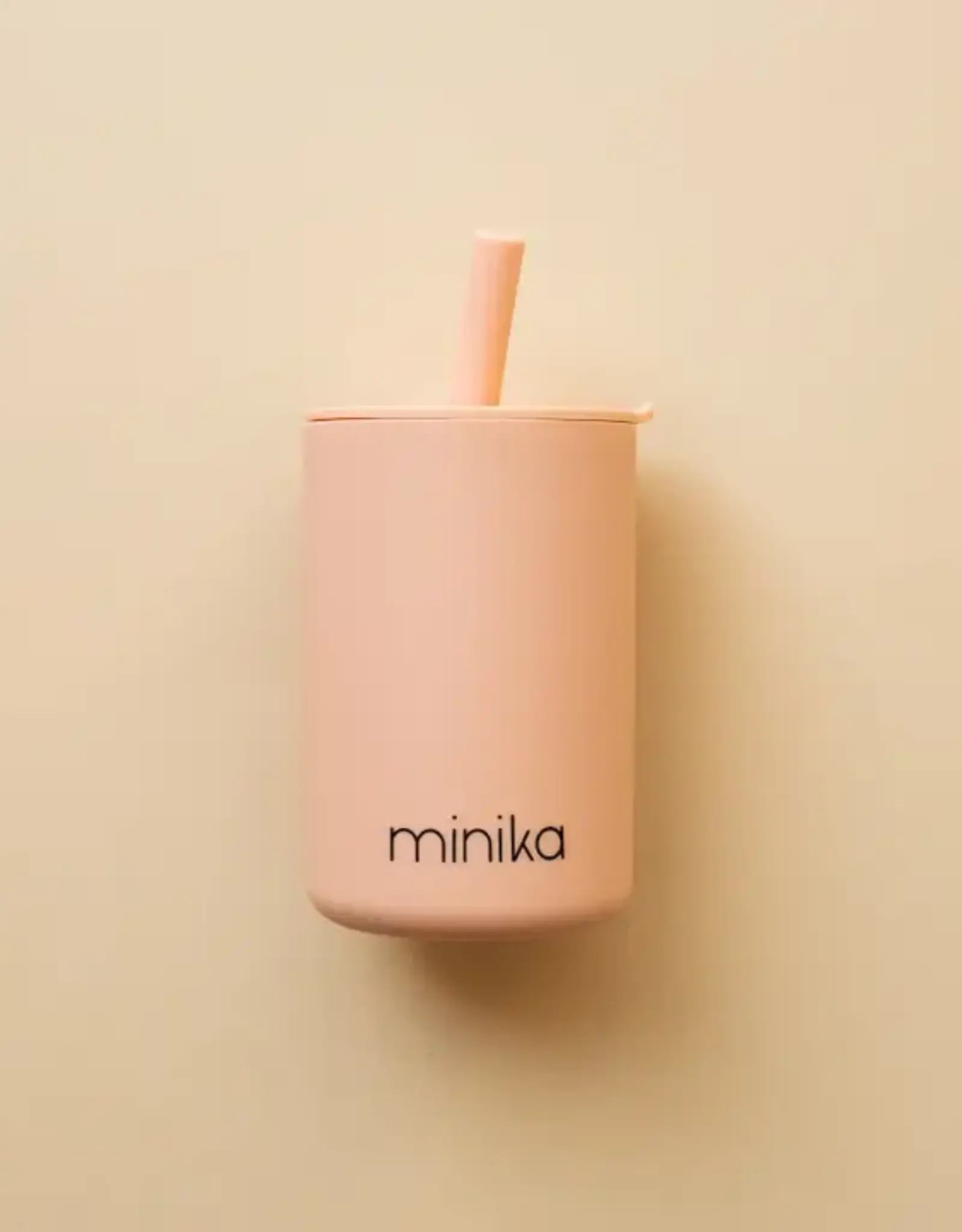 Minika Straw Cup w/Lid, Blush