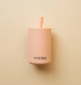 Minika Straw Cup w/Lid, Blush