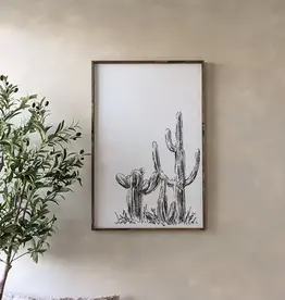 William Rae Designs Wood Sign, Cactus , 24x36